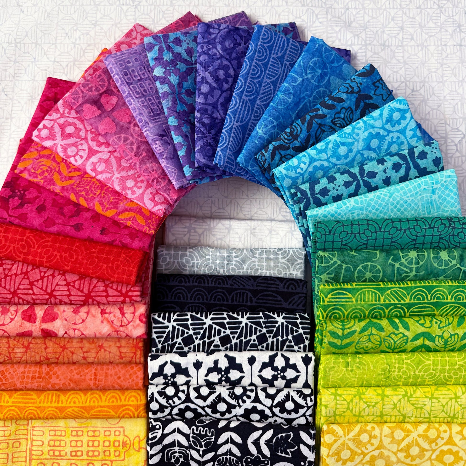 Dutch Days Batiks by Shayla Wolf of Sassafras Lane Designs - Lantern Lane FPP Quilt Kit