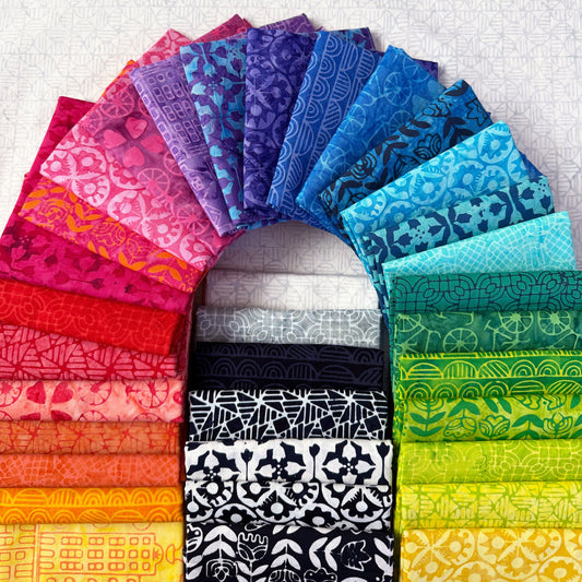 Dutch Days Batiks by Shayla Wolf of Sassafras Lane Designs - Lantern Lane FPP Quilt Kit