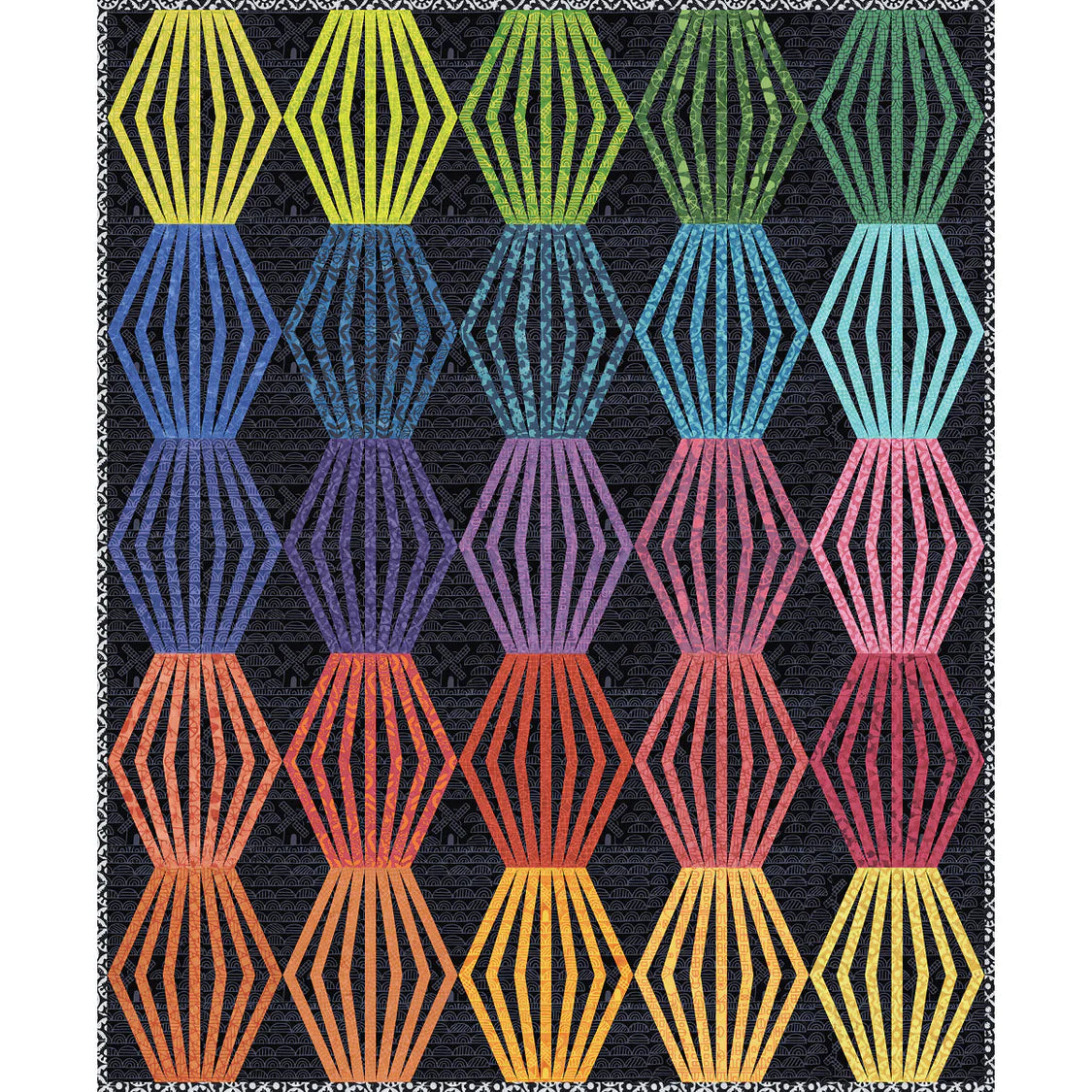 Dutch Days Batiks by Shayla Wolf of Sassafras Lane Designs - Lantern Lane FPP Quilt Reference