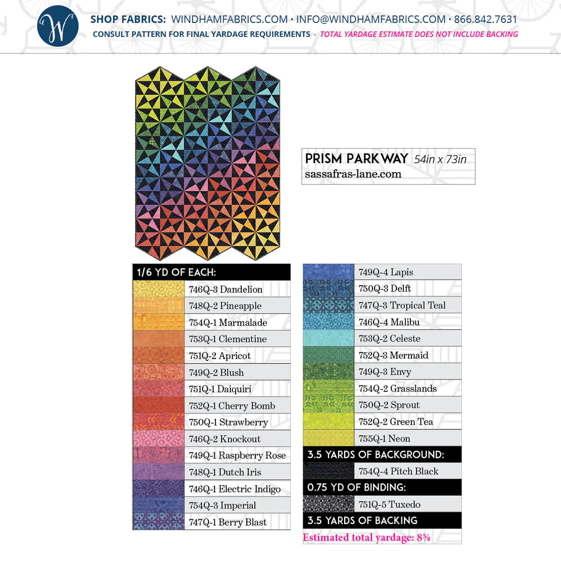 Dutch Days Batiks by Shayla Wolf of Sassafras Lane Designs - Prism Parkway FPP Quilt Kit