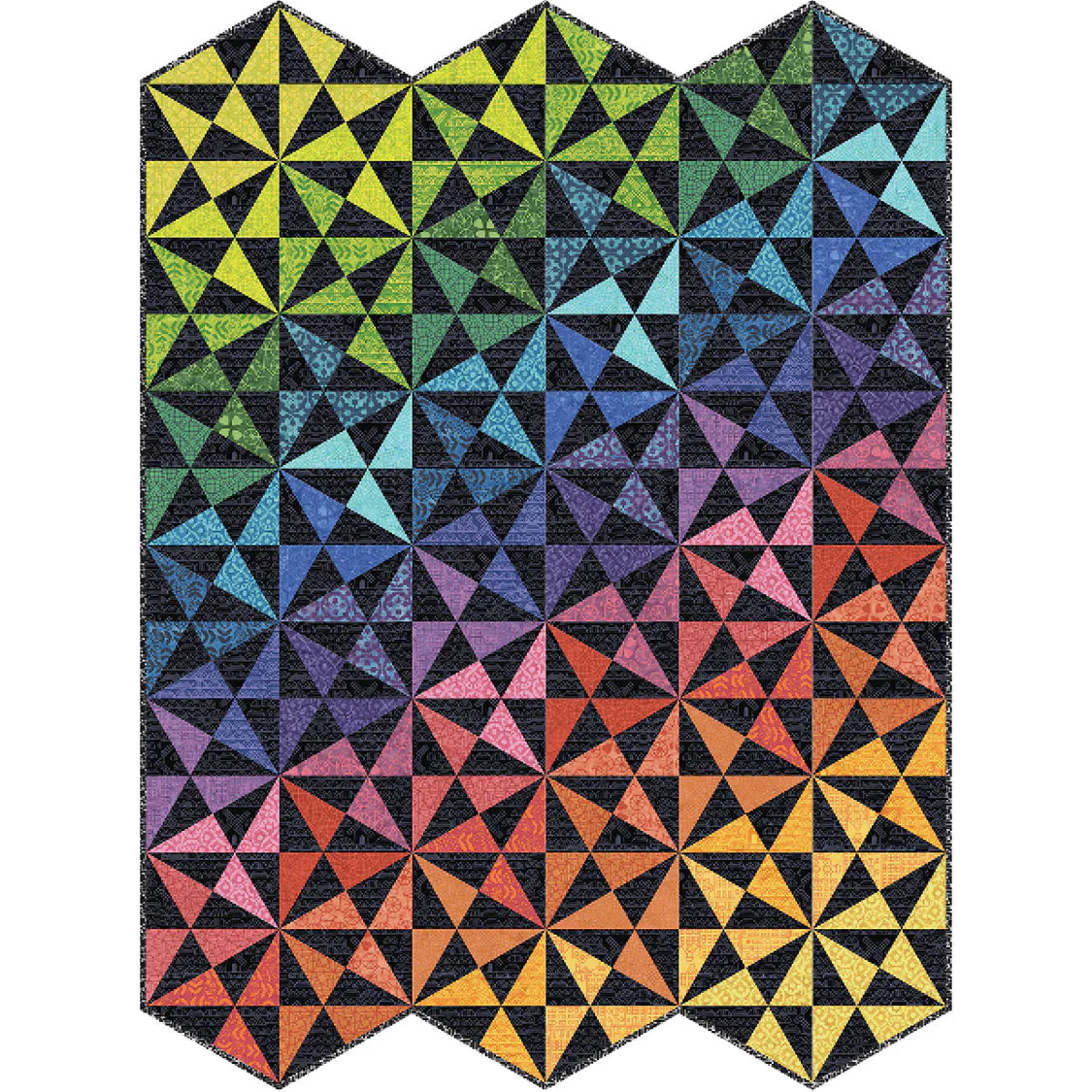 Dutch Days Batiks by Shayla Wolf of Sassafras Lane Designs - Prism Parkway FPP Quilt Reference