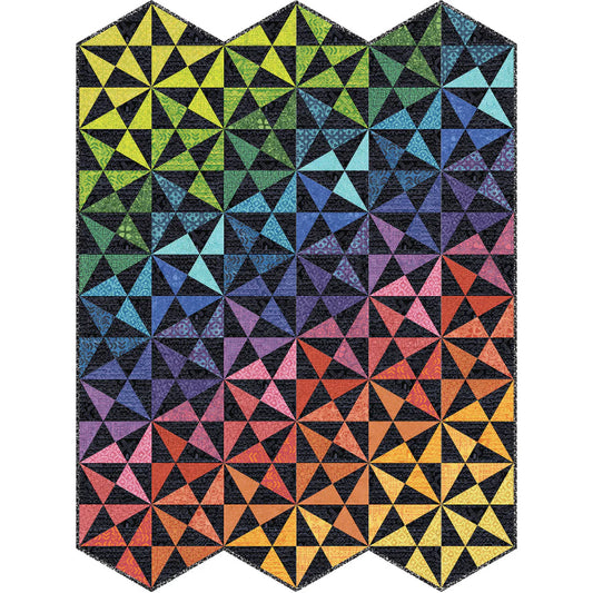 Dutch Days Batiks by Shayla Wolf of Sassafras Lane Designs - Prism Parkway FPP Quilt Reference