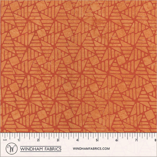 Dutch Days Batiks by Shayla Wolf of Sassafras Lane Designs - Spinning Fans Apricot 751Q-2