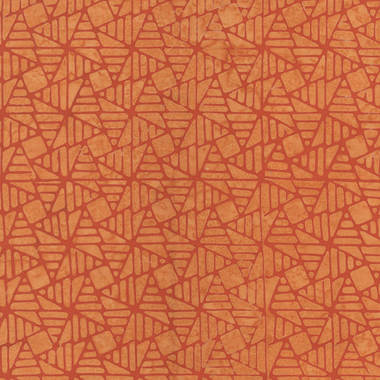 Dutch Days Batiks by Shayla Wolf of Sassafras Lane Designs - Spinning Fans Apricot 751Q-2