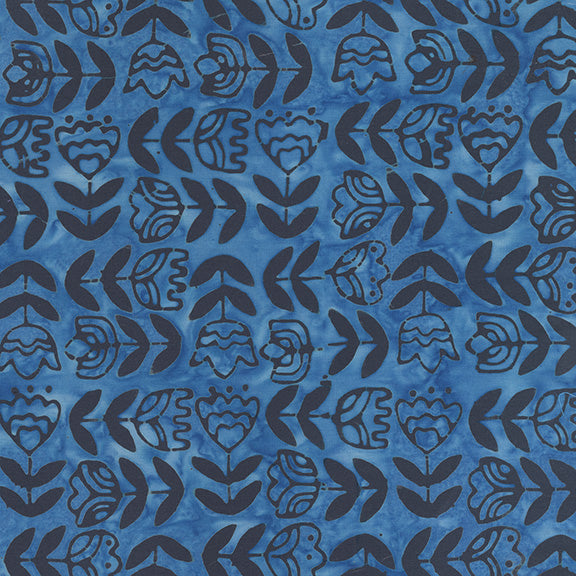 Dutch Days Batiks by Shayla Wolf of Sassafras Lane Designs - Tulip Study Delft 750Q-3