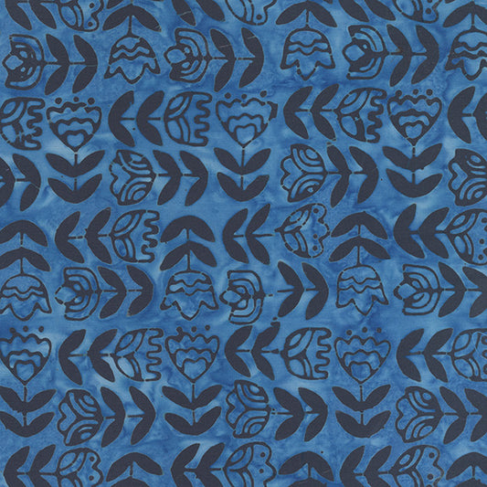 Dutch Days Batiks by Shayla Wolf of Sassafras Lane Designs - Tulip Study Delft 750Q-3