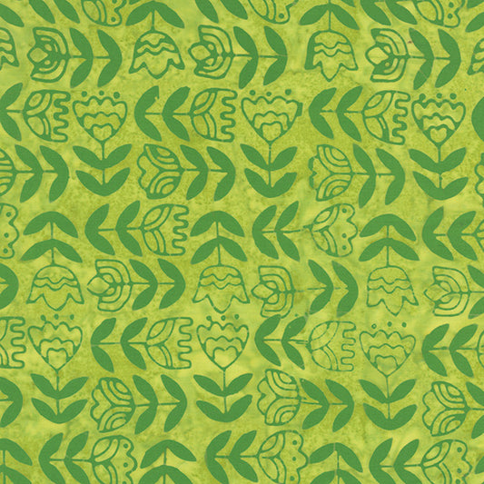 Dutch Days Batiks by Shayla Wolf of Sassafras Lane Designs - Tulip Study Sprout 750Q-2