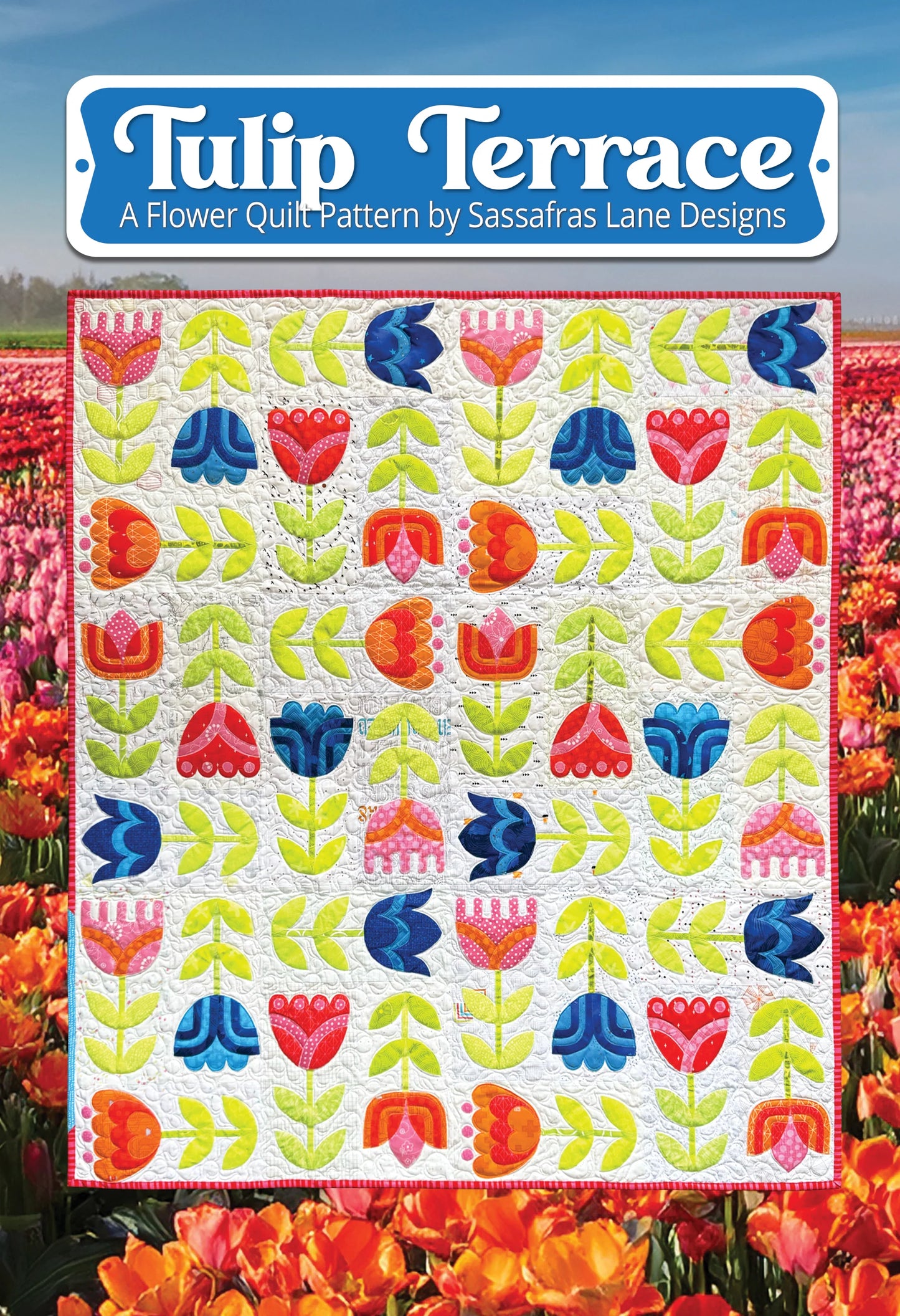 Dutch Days Batiks by Shayla Wolf of Sassafras Lane Designs - Tulip Terrace Applique Quilt Kit