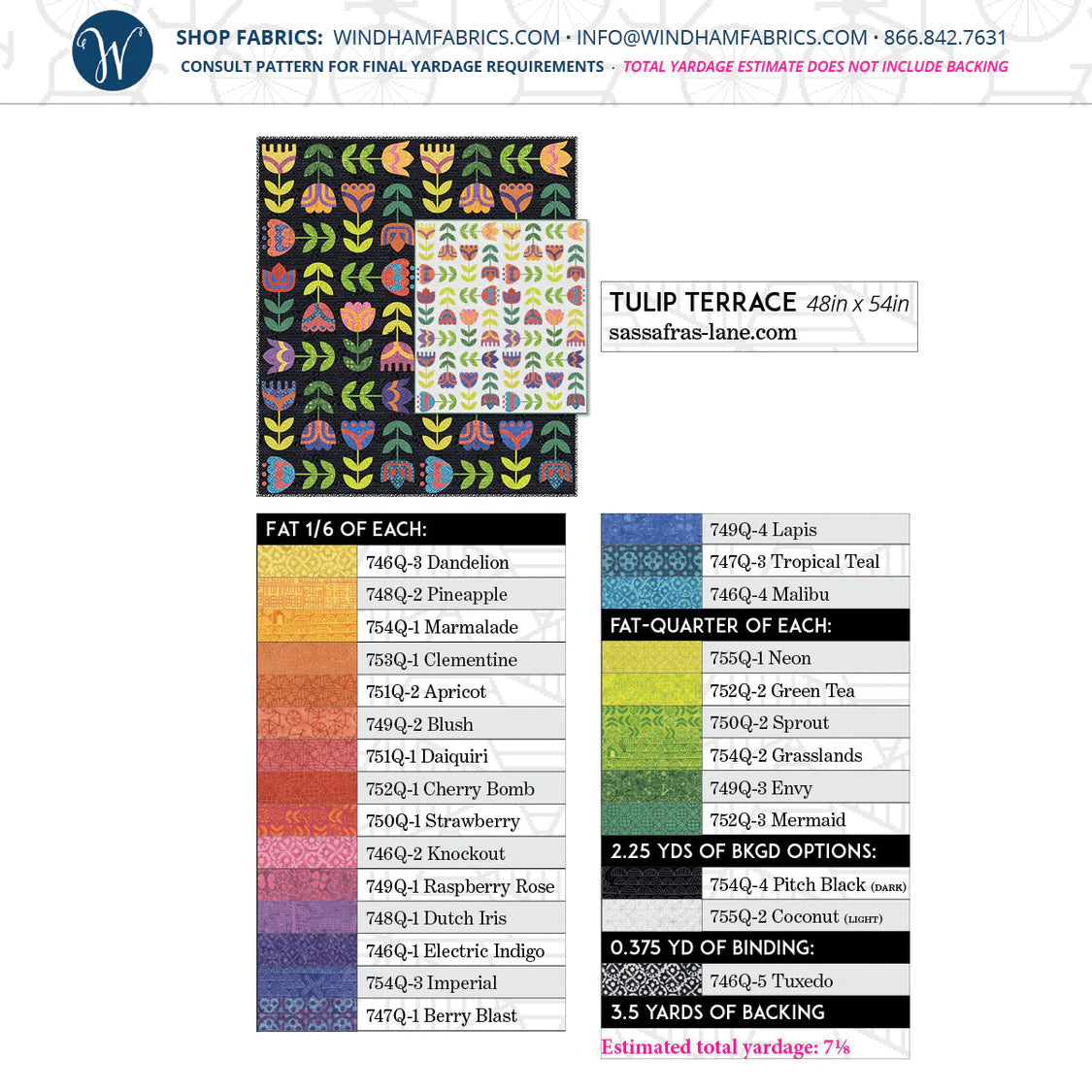 Dutch Days Batiks by Shayla Wolf of Sassafras Lane Designs - Tulip Terrace Applique Quilt Kit