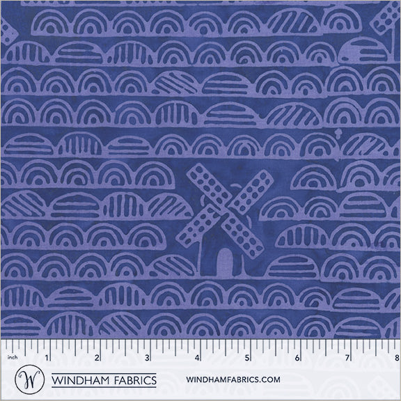 Dutch Days Batiks by Shayla Wolf of Sassafras Lane Designs - Windmills Imperial 754Q-3