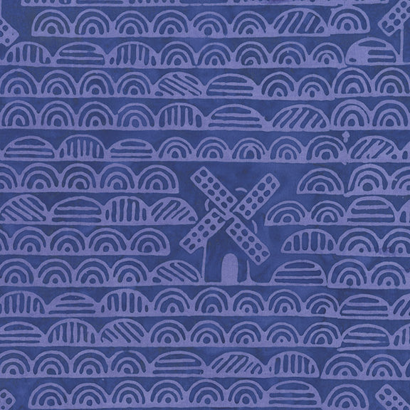 Dutch Days Batiks by Shayla Wolf of Sassafras Lane Designs - Windmills Imperial 754Q-3