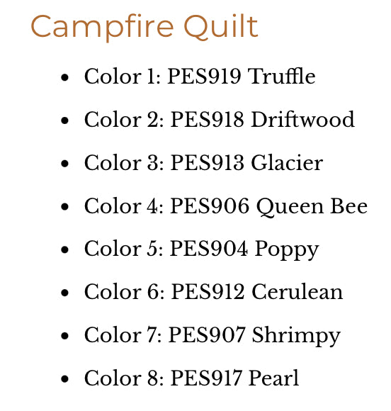Duval Signature Pure Solids by Suzy Quilts : Campfire Quilt Kit