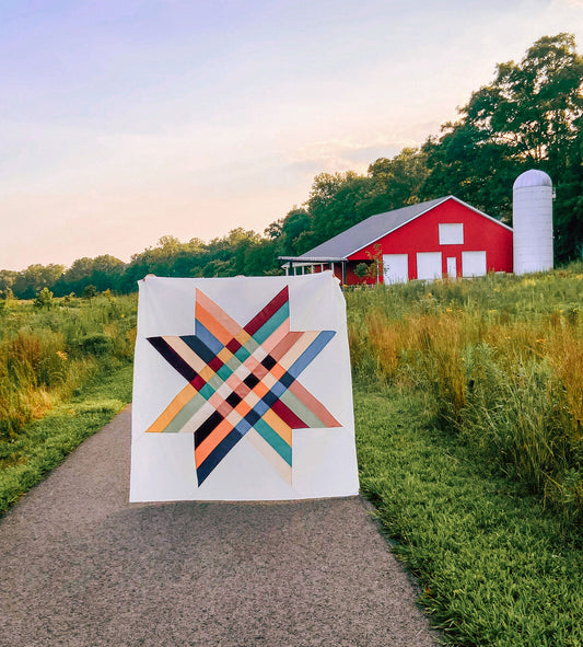 Duval Signature Pure Solids by Suzy Quilts : Star Crossed 2.0 Quilt Kit