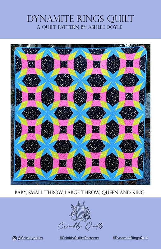 Dynamite Rings Quilt Pattern by Crinkly Quilts