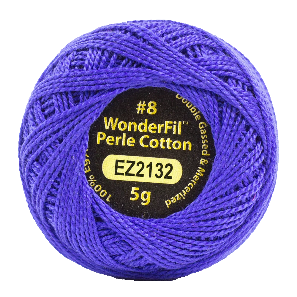 Eleganza Perle Cotton #8 - Alison Glass - EL5G-2131 – EL5G-2132 – Colbalt