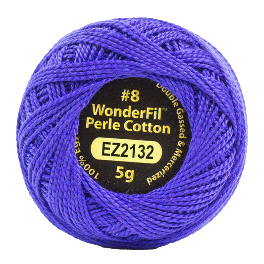 Eleganza Perle Cotton #8 - Alison Glass - EL5G-2131 – EL5G-2132 – Colbalt
