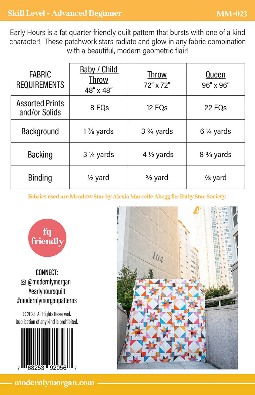 Early Hours Quilt Pattern by Modernly Morgan