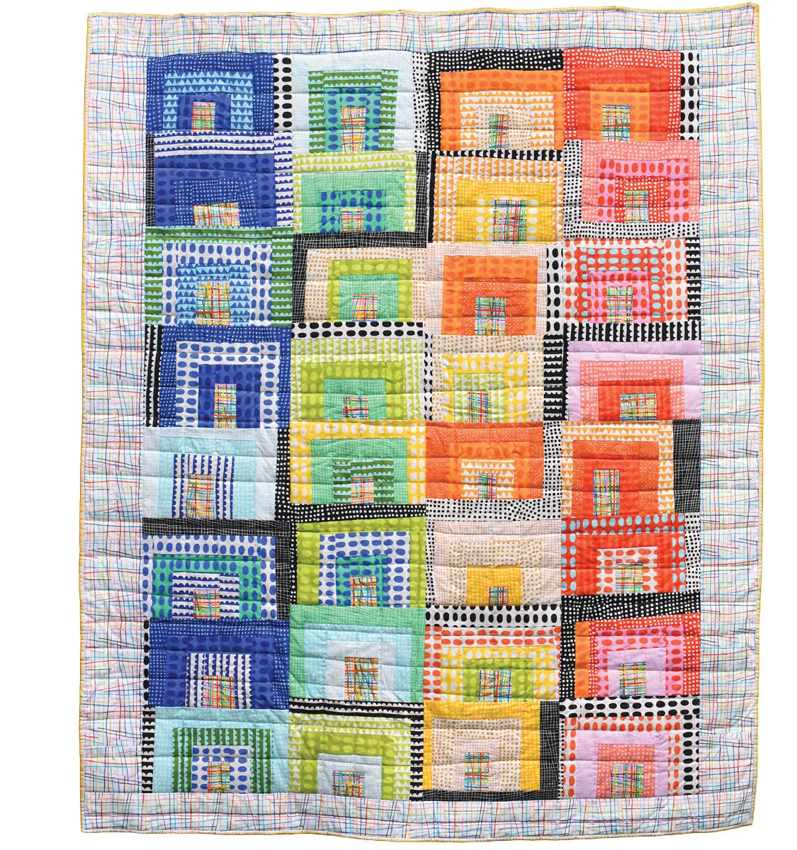 Electric Rainbow by Deborah Fisher : Electric Portals Quilt Kit