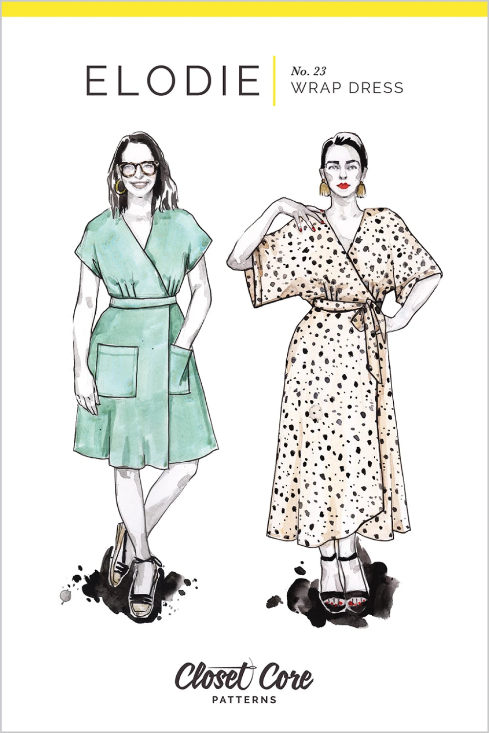 Elodie Wrap Dress Pattern by Closet Core Patterns - Special Order