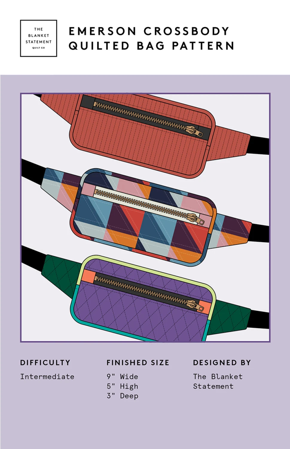 Emerson Crossbody Quilted Bag Pattern by The Blanket Statement