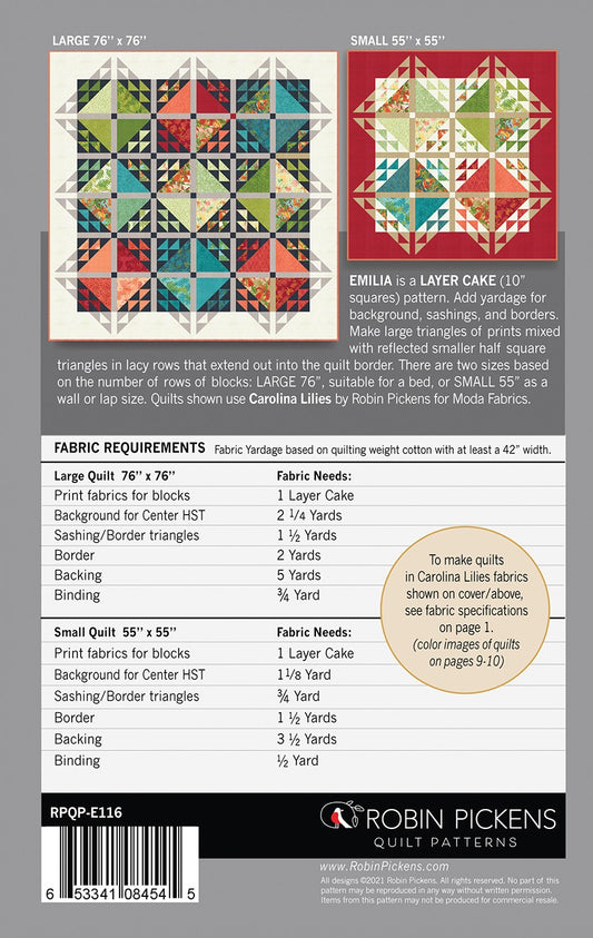 Emilia Quilt Pattern by Robin Pickens