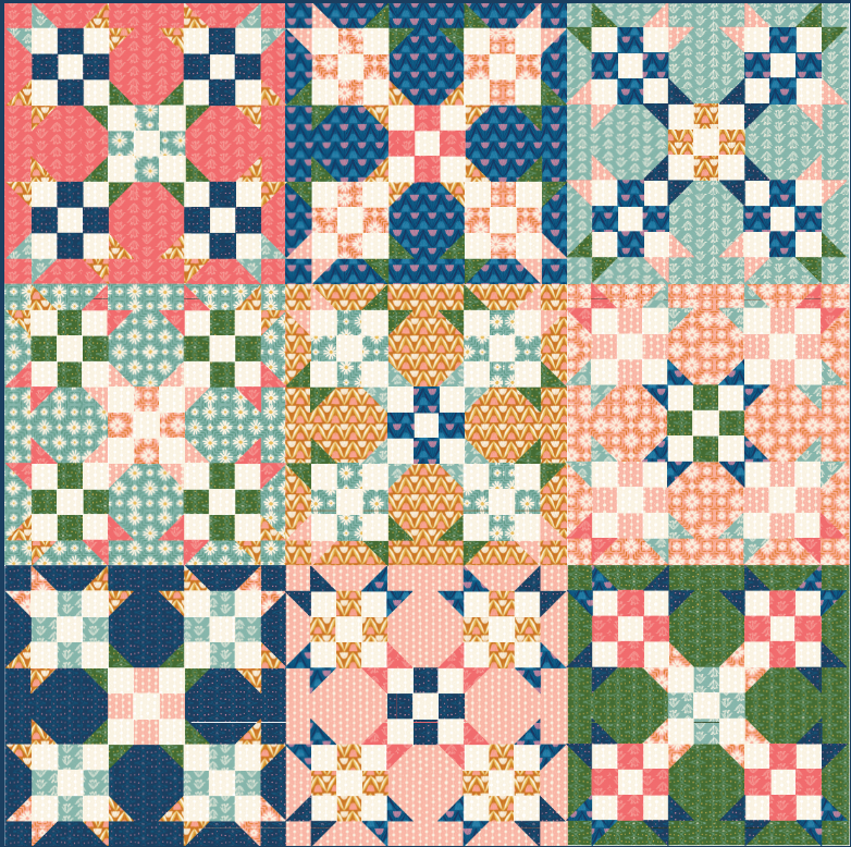 Endpaper by Jen Hewett - Hester Quilt Kit