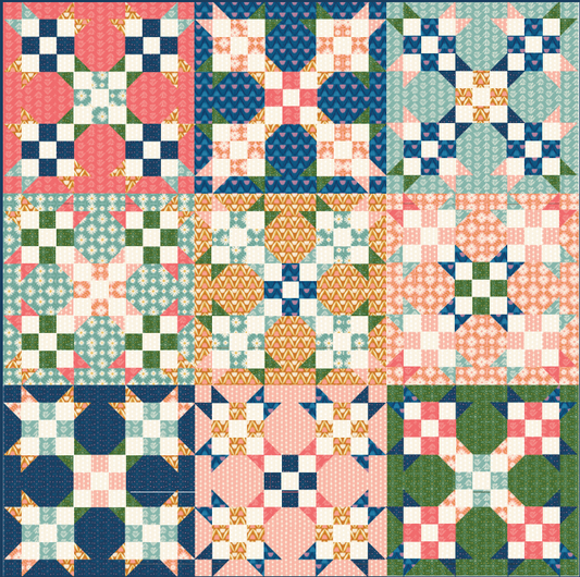 Endpaper by Jen Hewett - Hester Quilt Kit