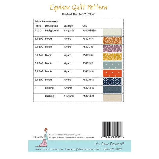 Equinox Quilt Pattern by It’s Sew Emma