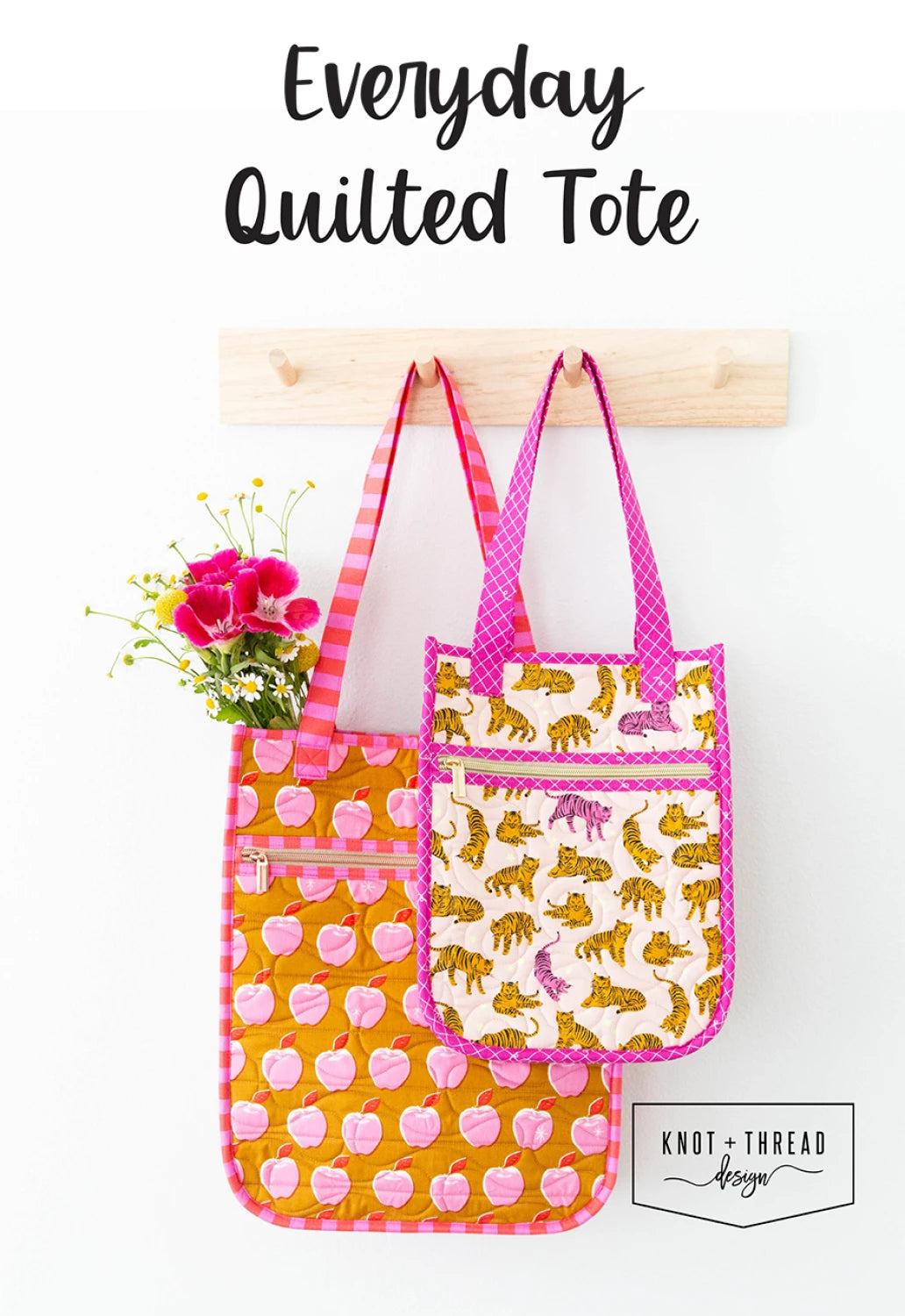 Everyday Quilted Tote Pattern by Knot & Thread Design
