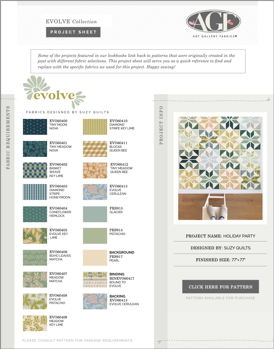 Evolve by Suzy Quilts - Holiday Party Quilt Kit