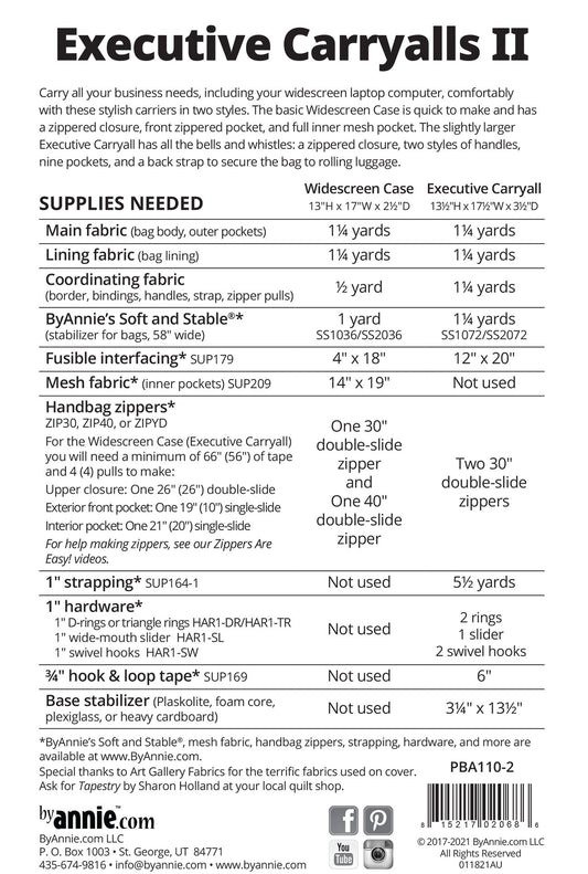Executive Carryalls II # PBA110-2- Special Order