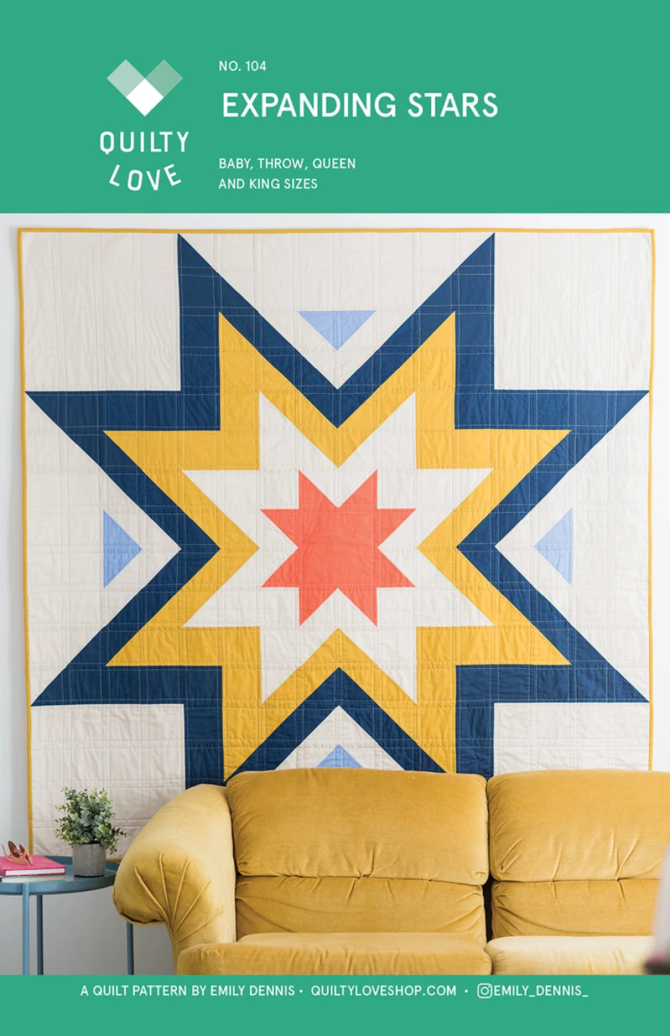 Explanding Stars Quilt Pattern by Quilty Love