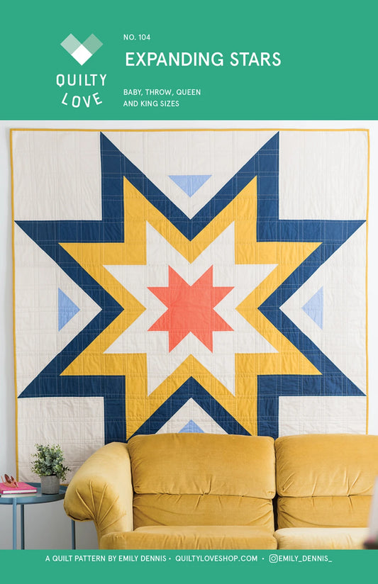 Explanding Stars Quilt Pattern by Quilty Love