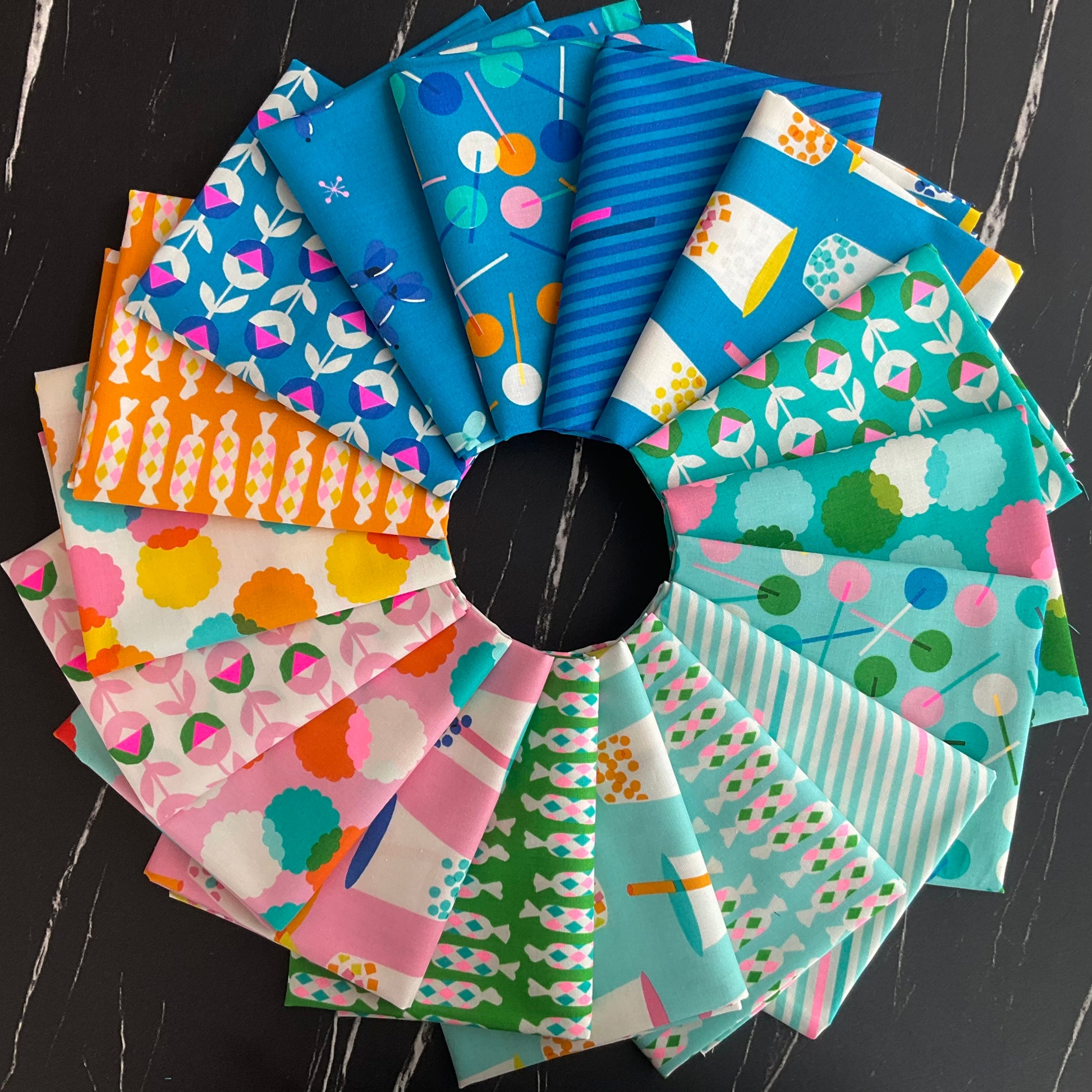 Eye Candy by Ruby Star Collaborative -Modern Half Hexi Quilt Kit