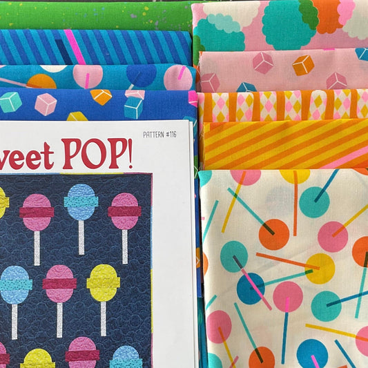 Eye Candy by Ruby Star Collaborative - Sweet Pop Quilt Kit Green Background