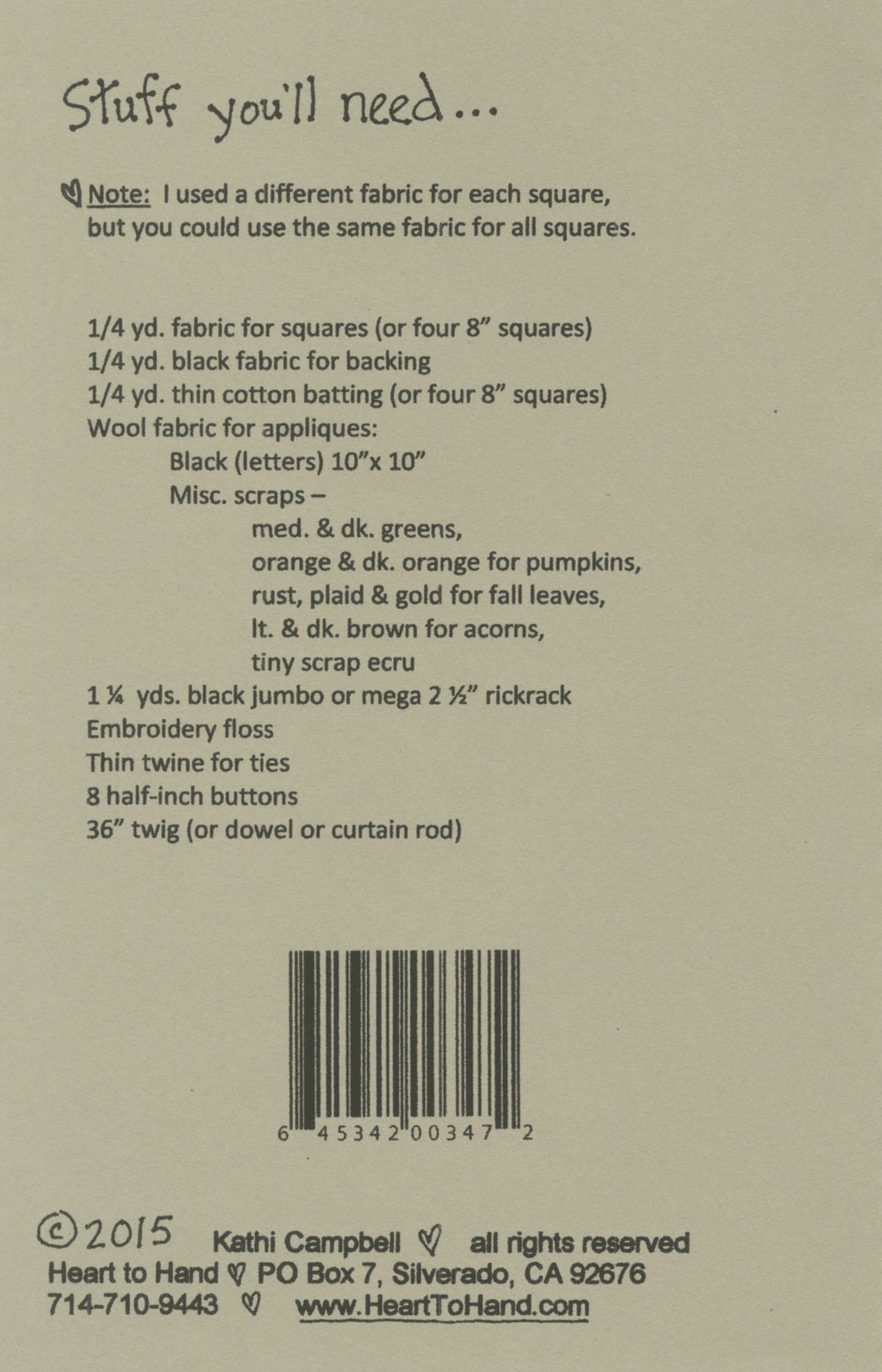 F-A-L-L # HTH347 - Special Order