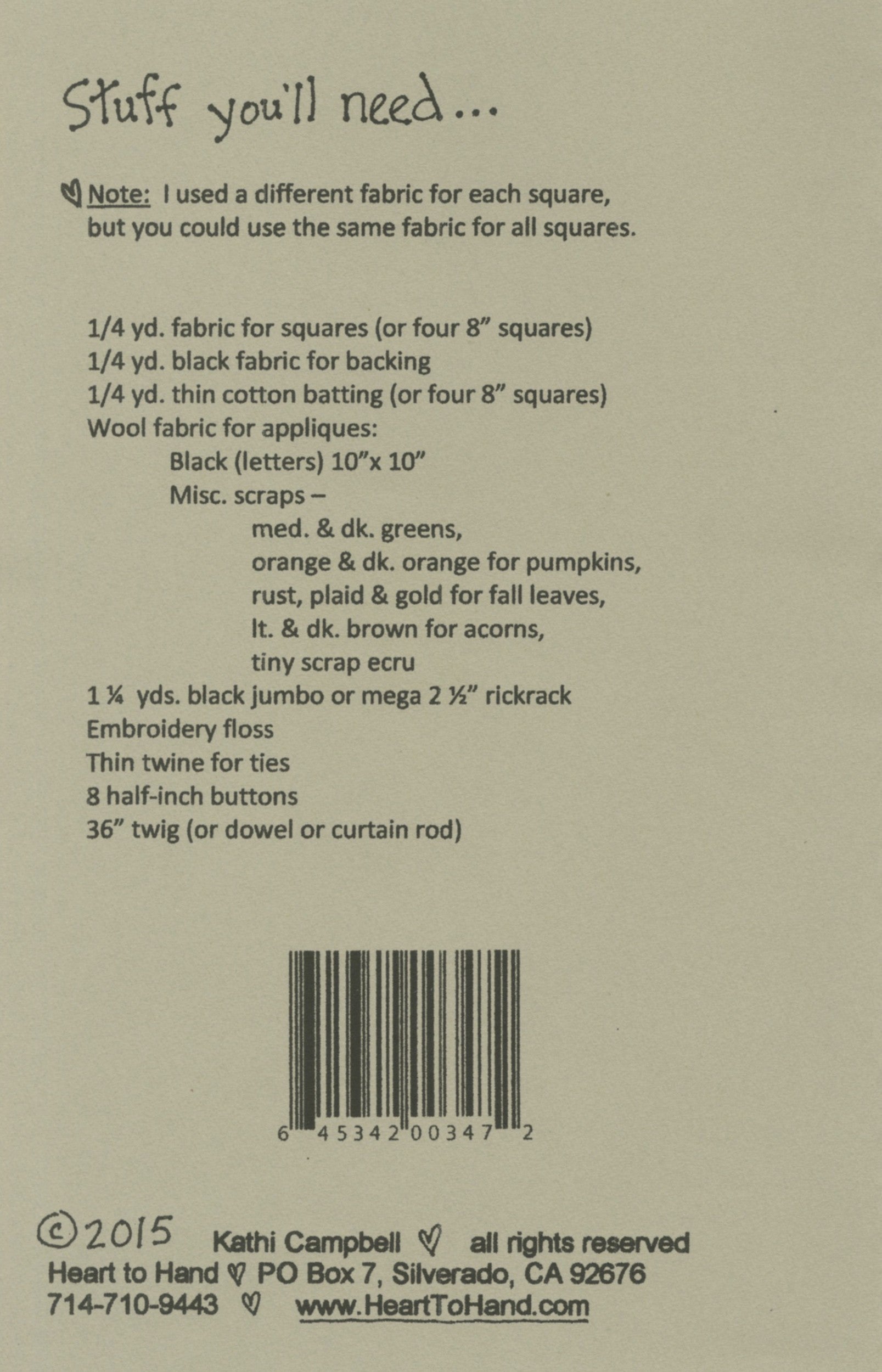 F-A-L-L # HTH347 - Special Order