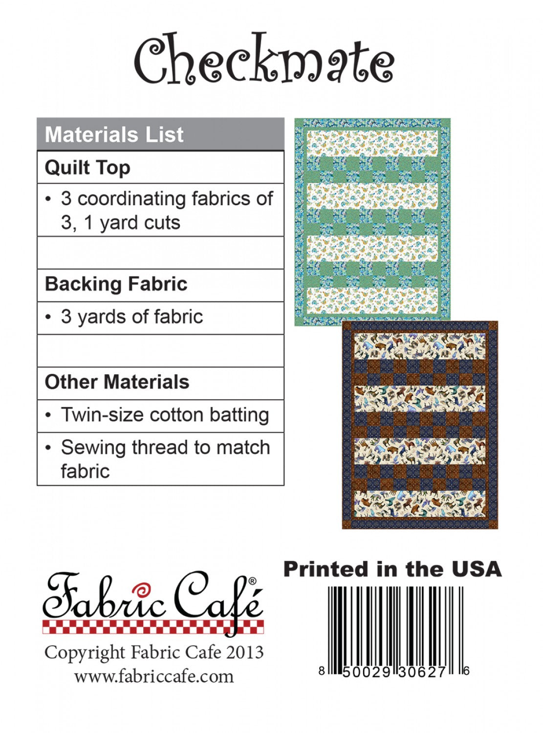 Checkmate Pattern by Fabric Cafe