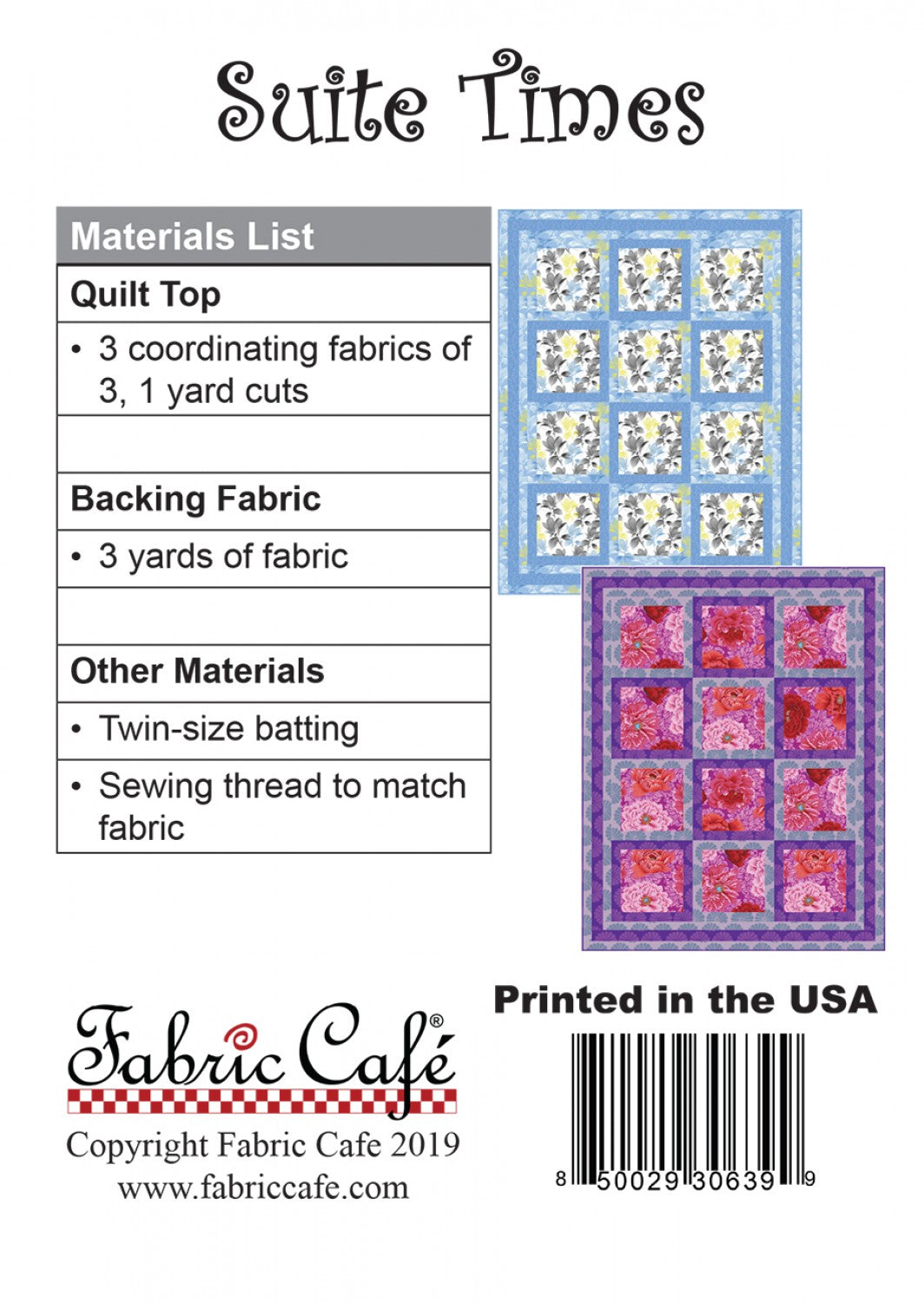 Suite Times Pattern by Fabric Cafe