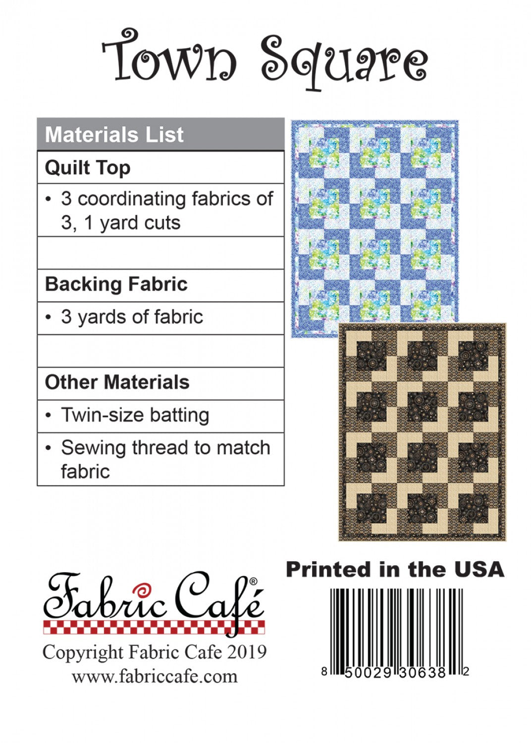 Town Square Pattern by Fabric Cafe