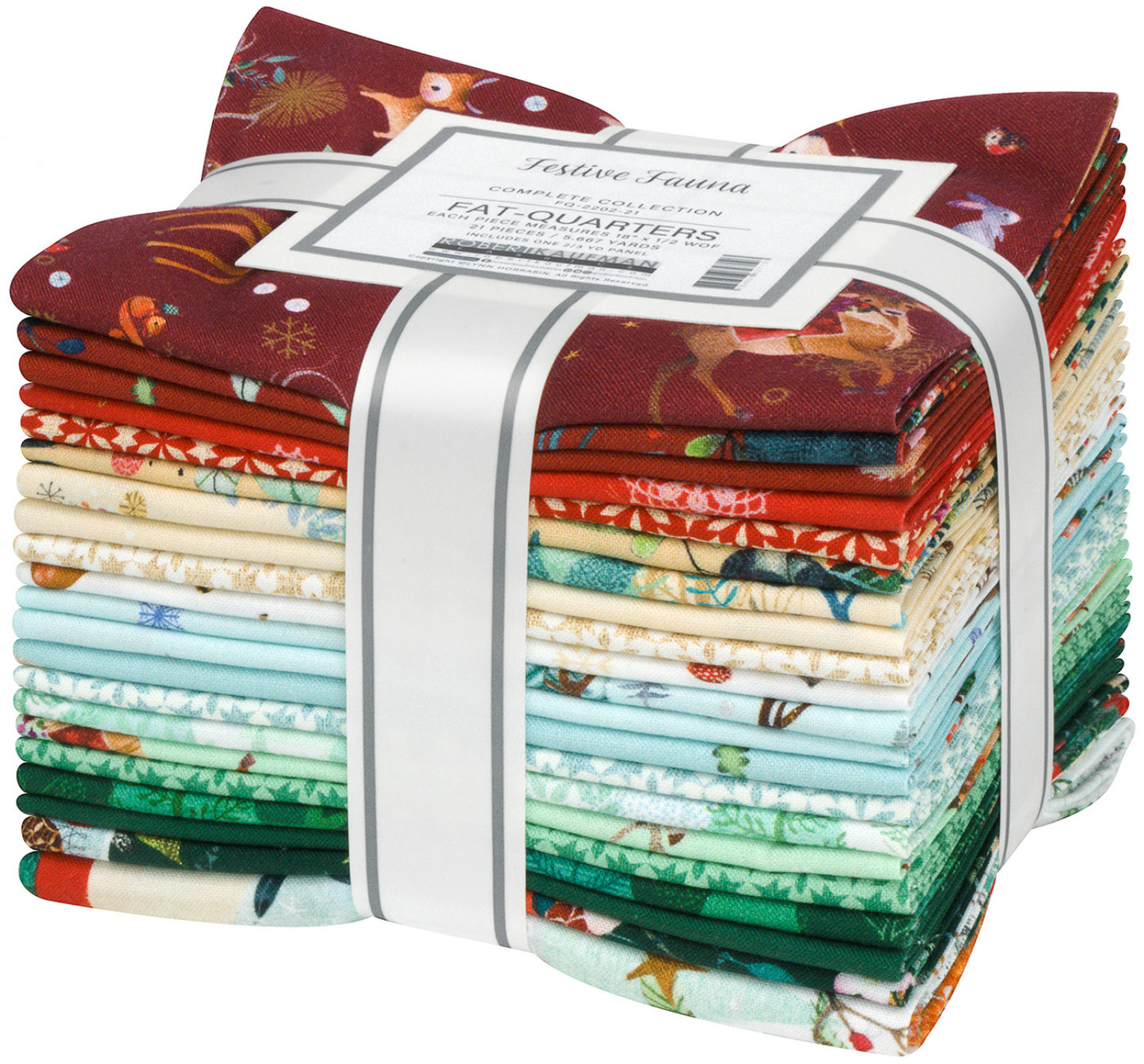 Festive Fauna by Lynn Horrabin - Fat Quarter Bundle -  Special Order (Expected June 2025)