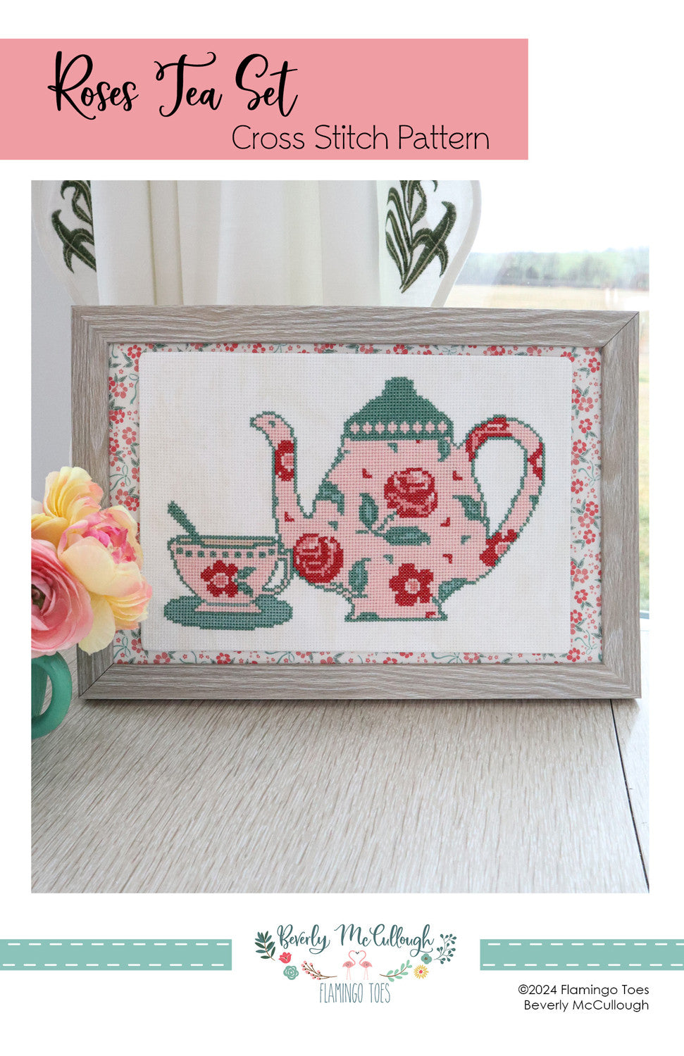 Roses Tea Set Cross Stitch Pattern # FT-8412 - Special Order