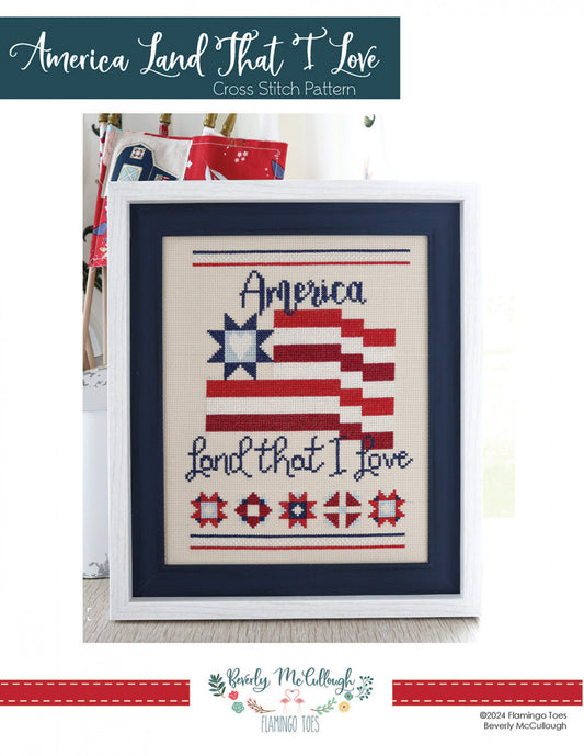 America Cross Stitch Pattern # FT-8474 - Special Order