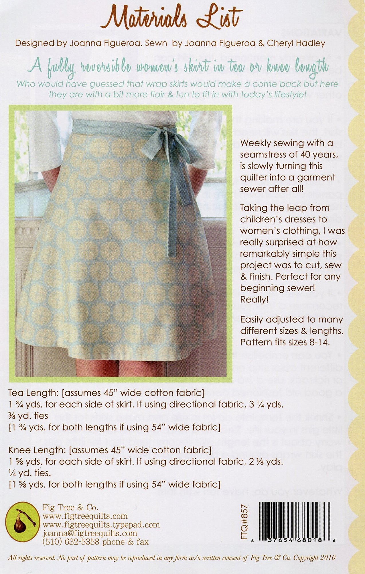 Audrey Wrap Skirt # FTQ857 - Special Order