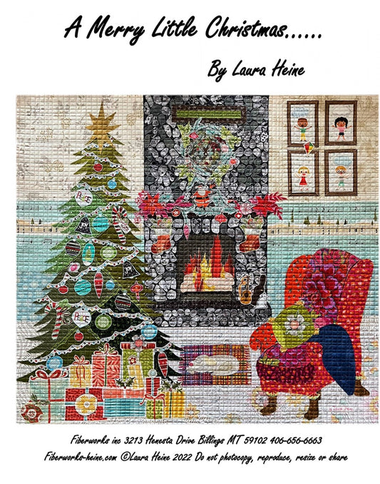 A Merry Little Christmas Collage Pattern by Laura Heine # FWLHAMLC - Special Order