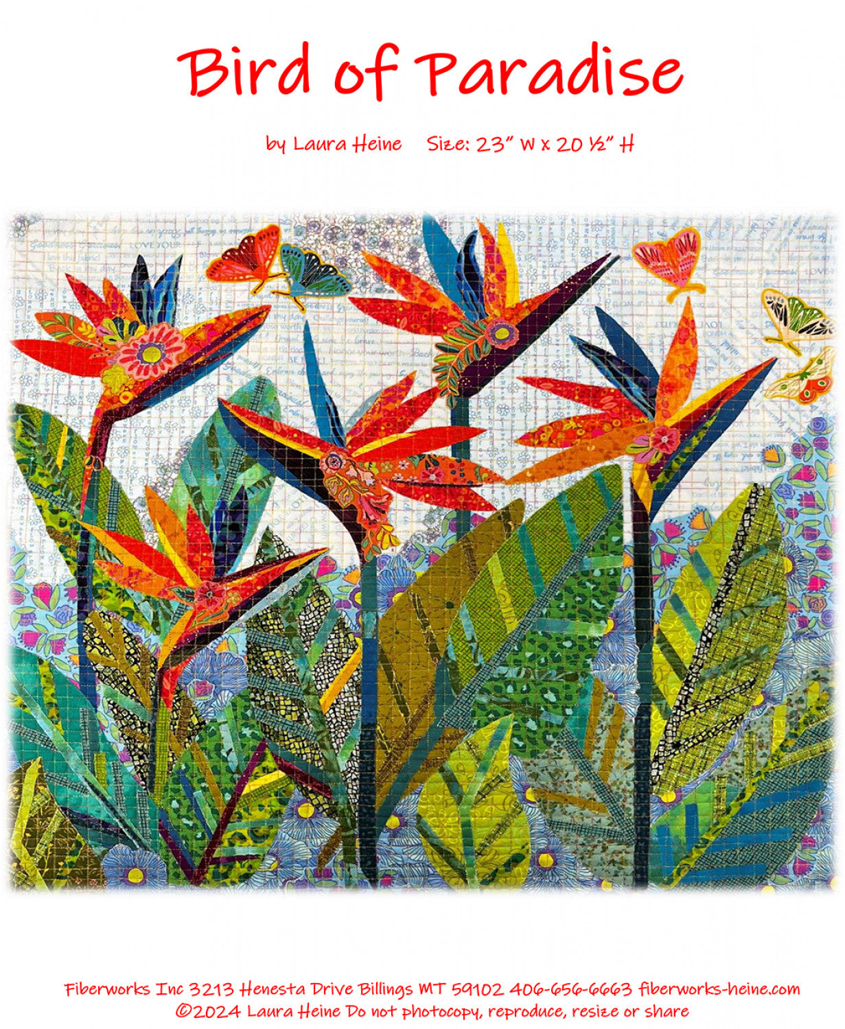 Bird of Paradise Collage Pattern by Laura Heine # FWLHBOP - Special Order