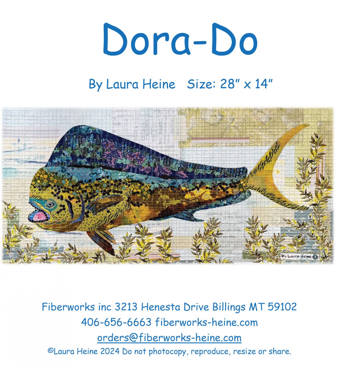 Dora-Do Collage Pattern by Laura Heine # FWLHDDO - Special Order