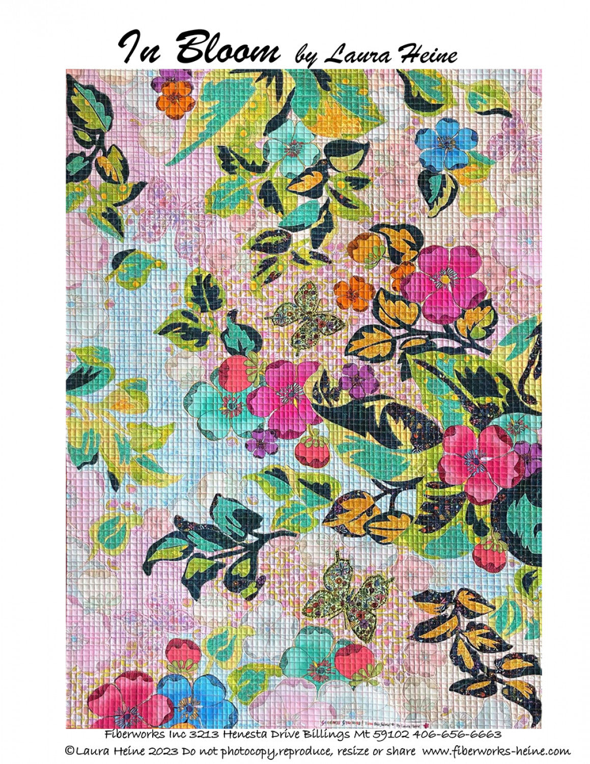 In Bloom Collage Pattern by Laura Heine # FWLHIB - Special Order