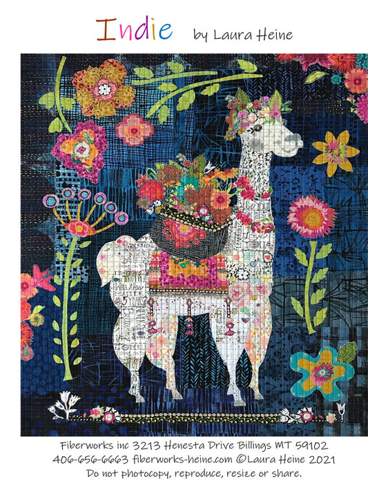 Indie...The Llama Collage Pattern by Laura Heine # FWLHINDIE - Special Order