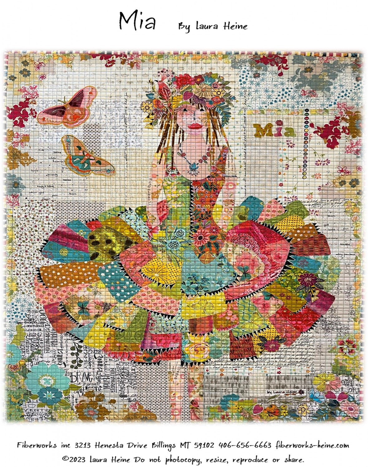 Mia Collage Pattern by Laura Heine # FWLHMIA - Special Order